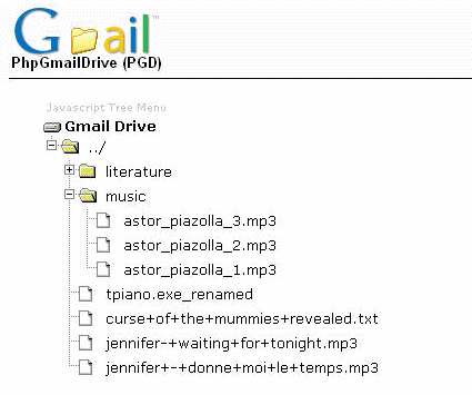 pgpGmailDrive Screenshot