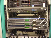 An example of "rack mounted" servers.