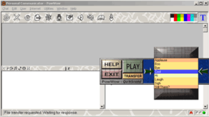 A screenshot of PowWow, one of the first  instant messengers with a graphical user interface